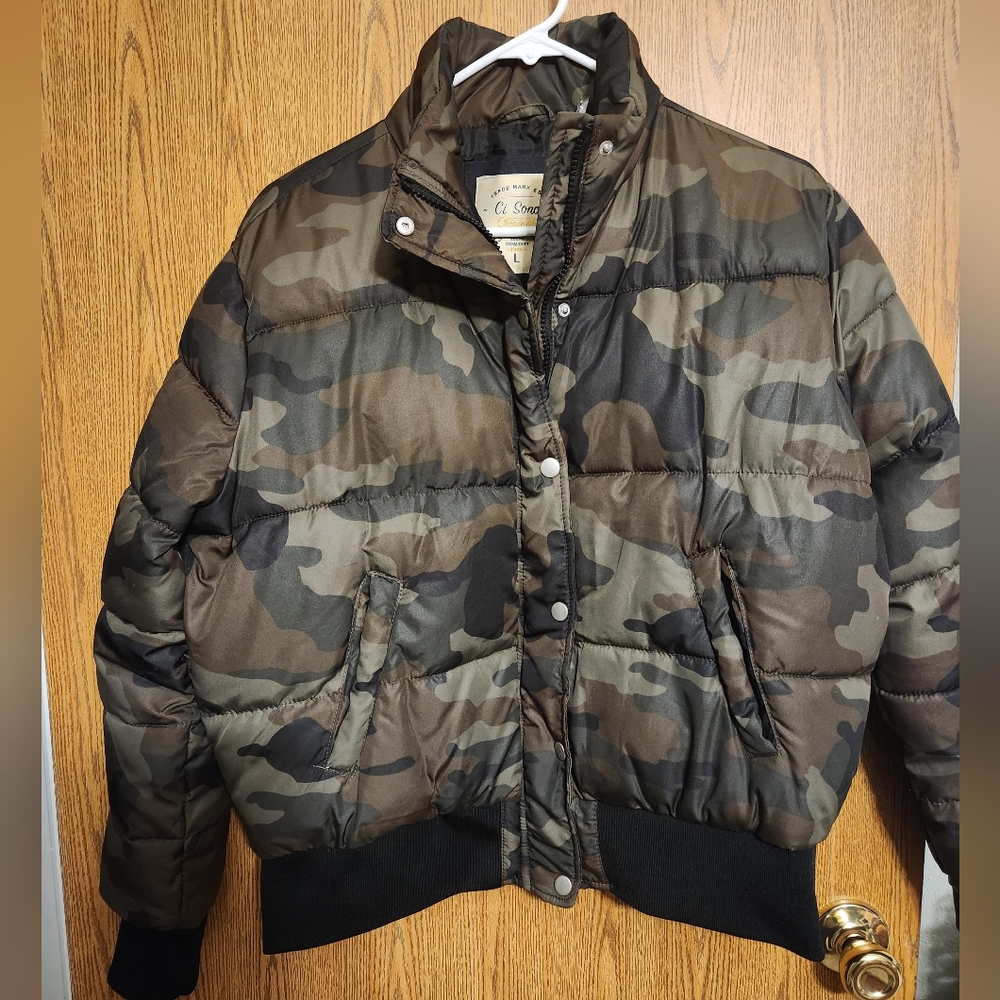 Ci Sono womans cropped puffer
